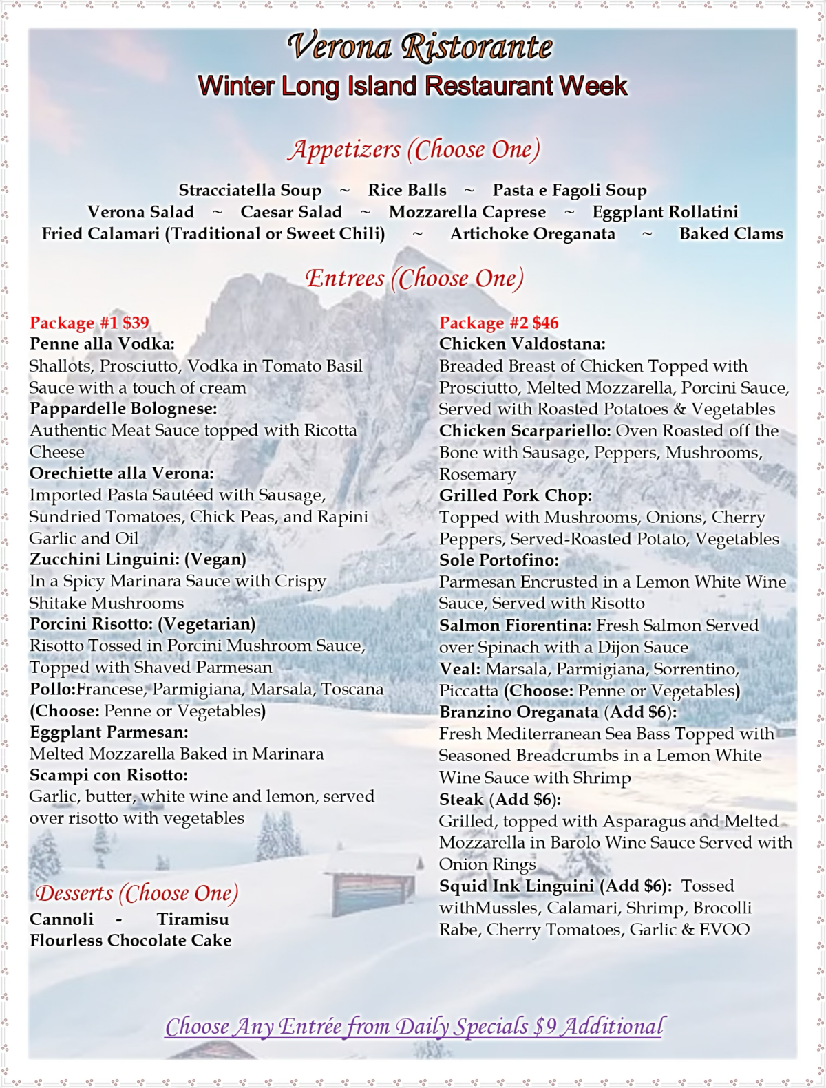 Long Island Restaurant Week Verona Risorante Farmingdale
